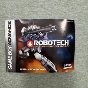 Robotech The Macross Saga Nintendo Game Boy Advance Manual Only